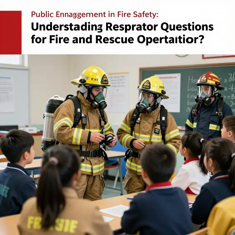 A firefighter ensures proper respirator fitting, emphasizing the importance of safety in operations.