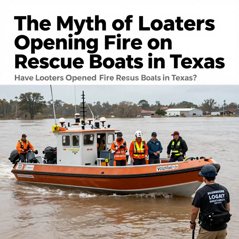 Rescue boats operate amid the chaos of flooding, highlighting security concerns and the reality of rescue efforts.