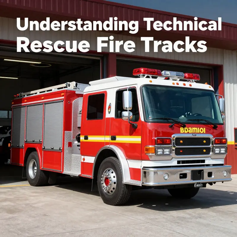 Interior of a technical rescue fire truck showcasing essential rescue equipment.