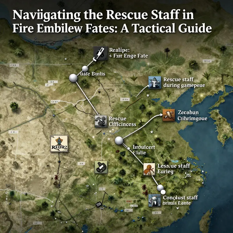 The pivotal moment showcasing the Rescue staff in action, influencing unit placements in battle.