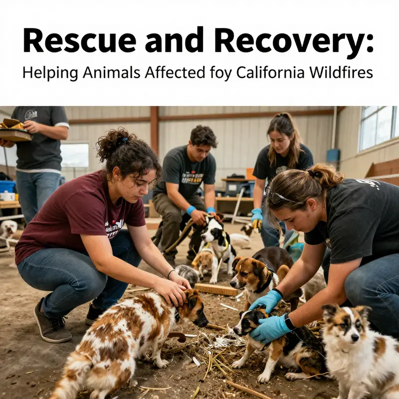 Volunteers receiving generous donations to help animals affected by California wildfires.