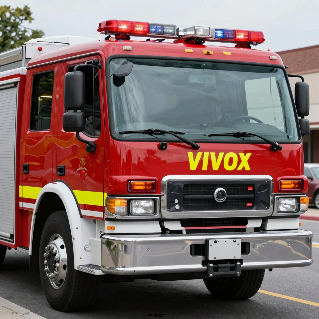 Fire rescue vehicle with a dash cam