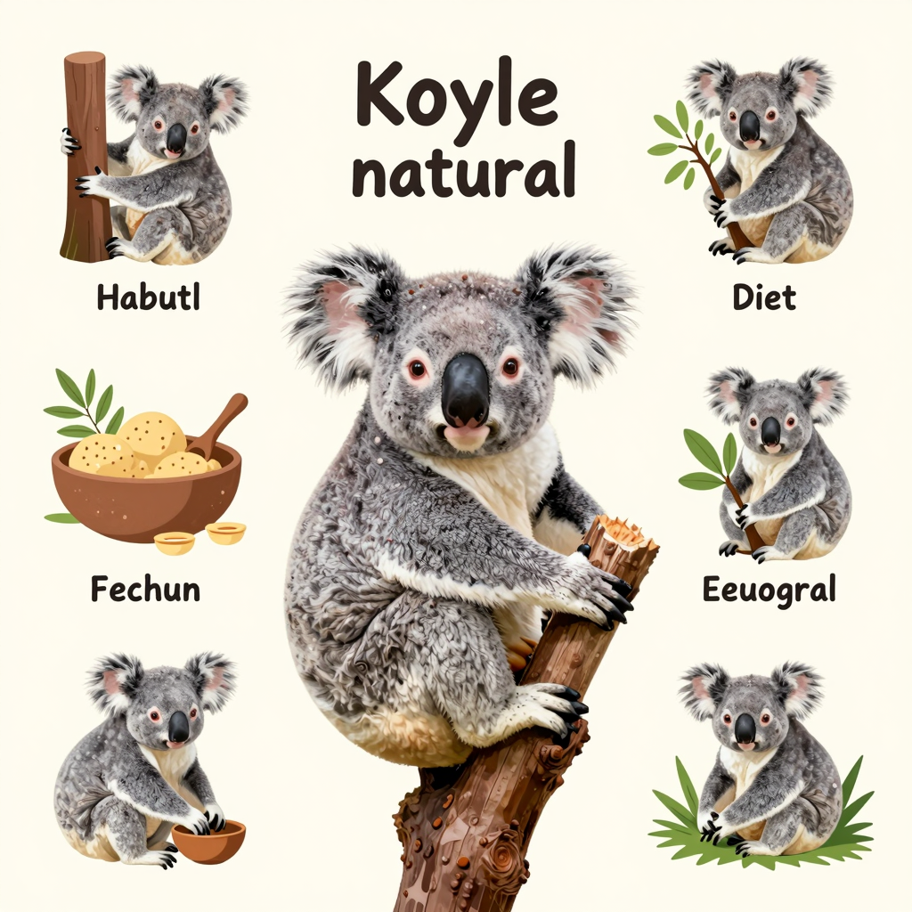 Infographic highlighting key koala facts