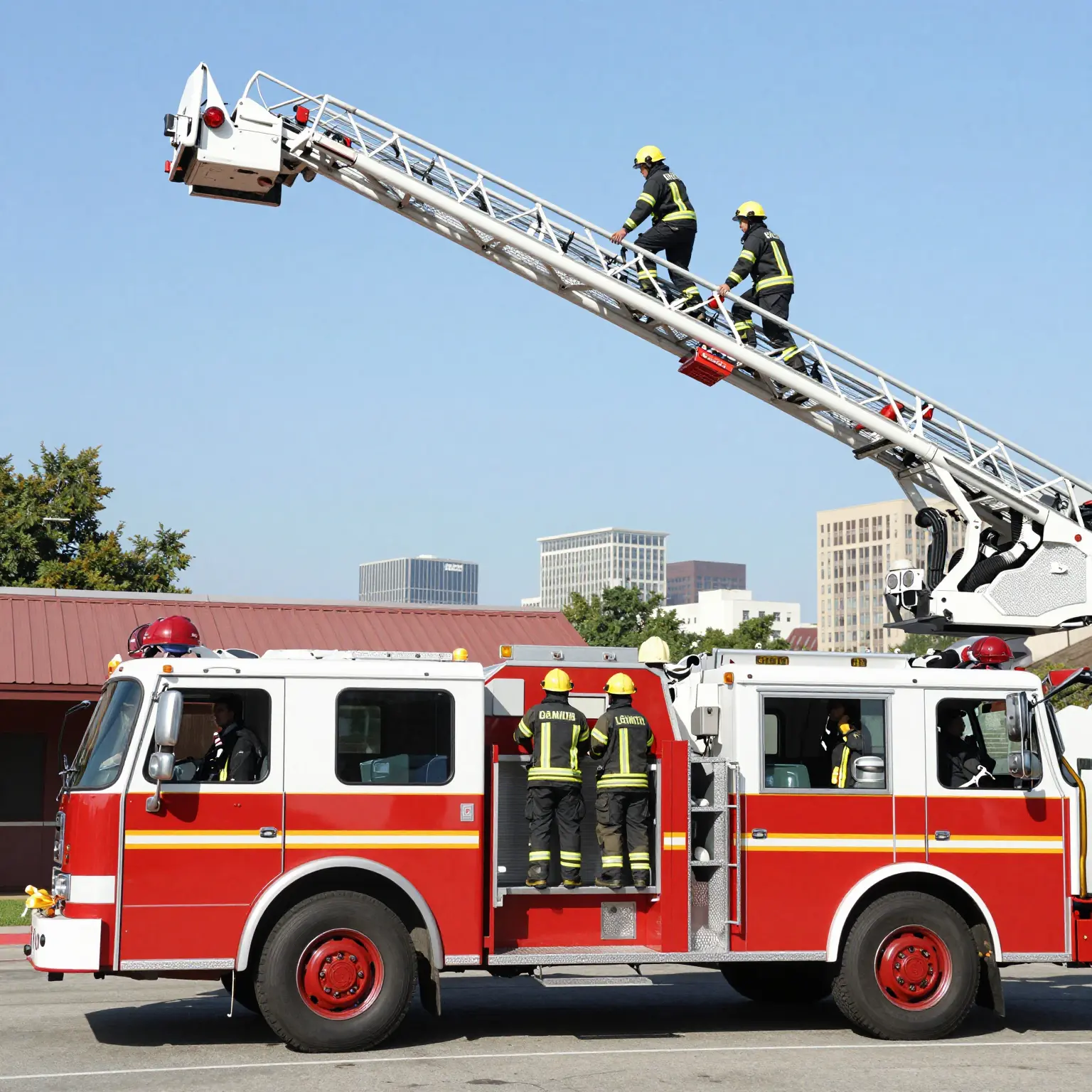 Ladder Truck in Action