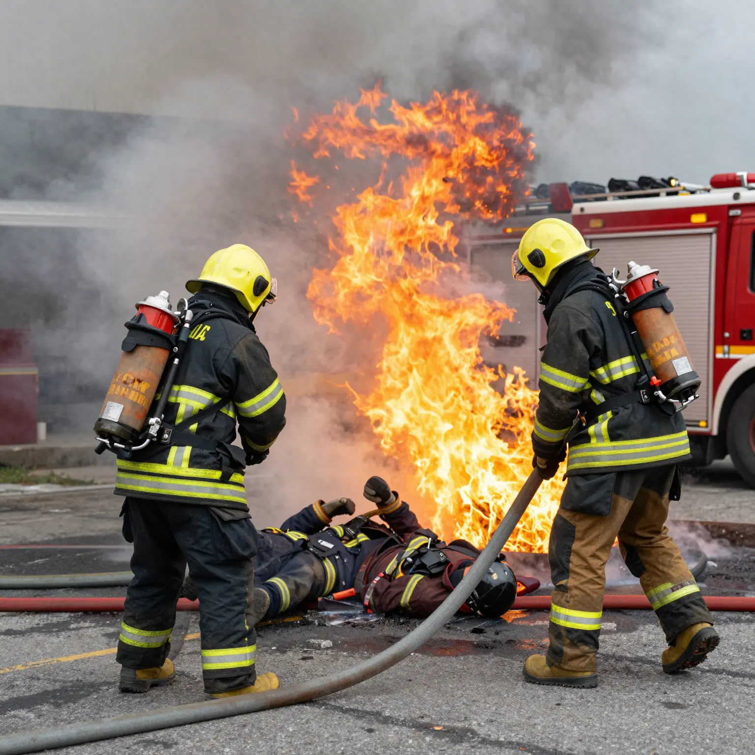 Firefighters in Action
