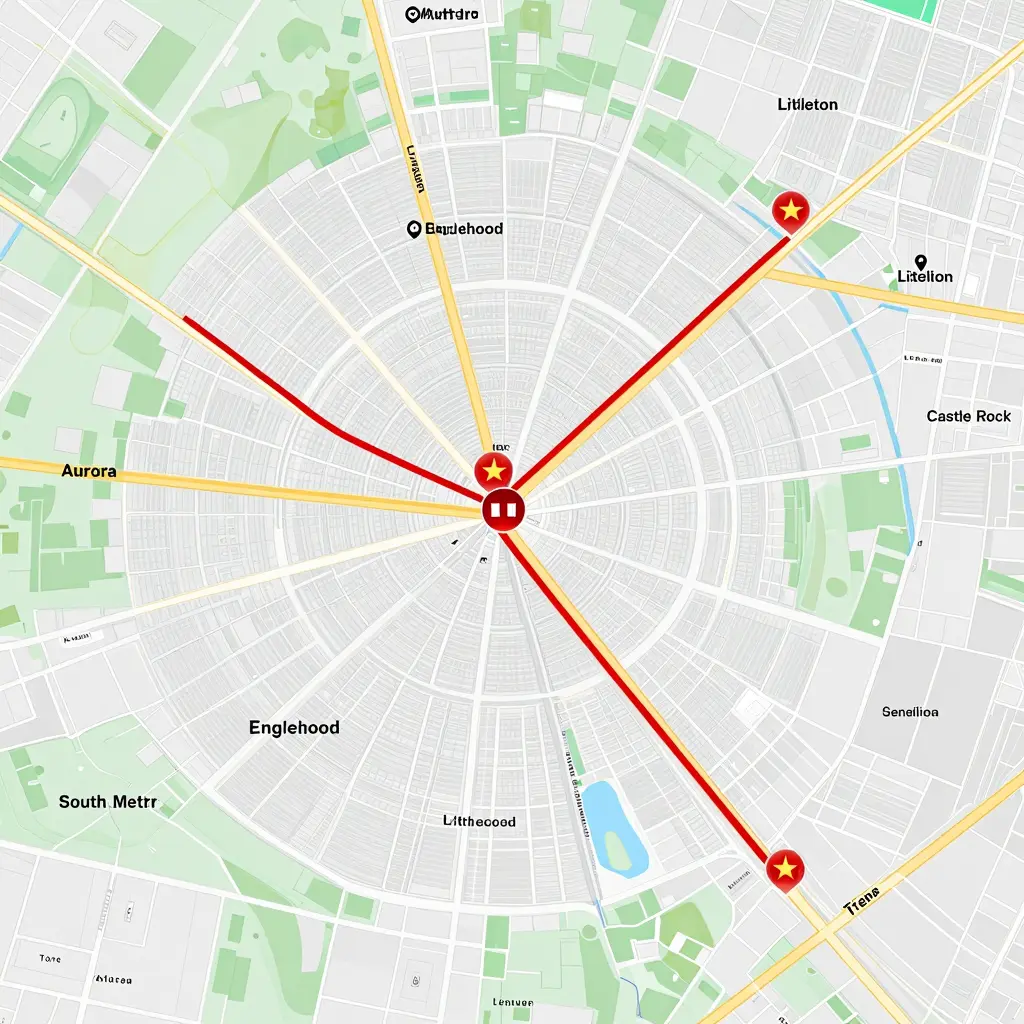 Map of South Metro Fire Rescue Stations