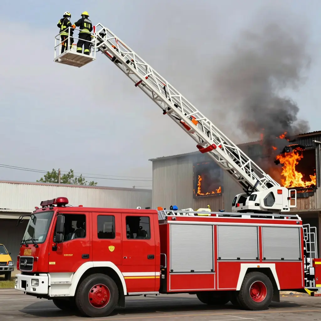 Fire Truck Ladder in Action