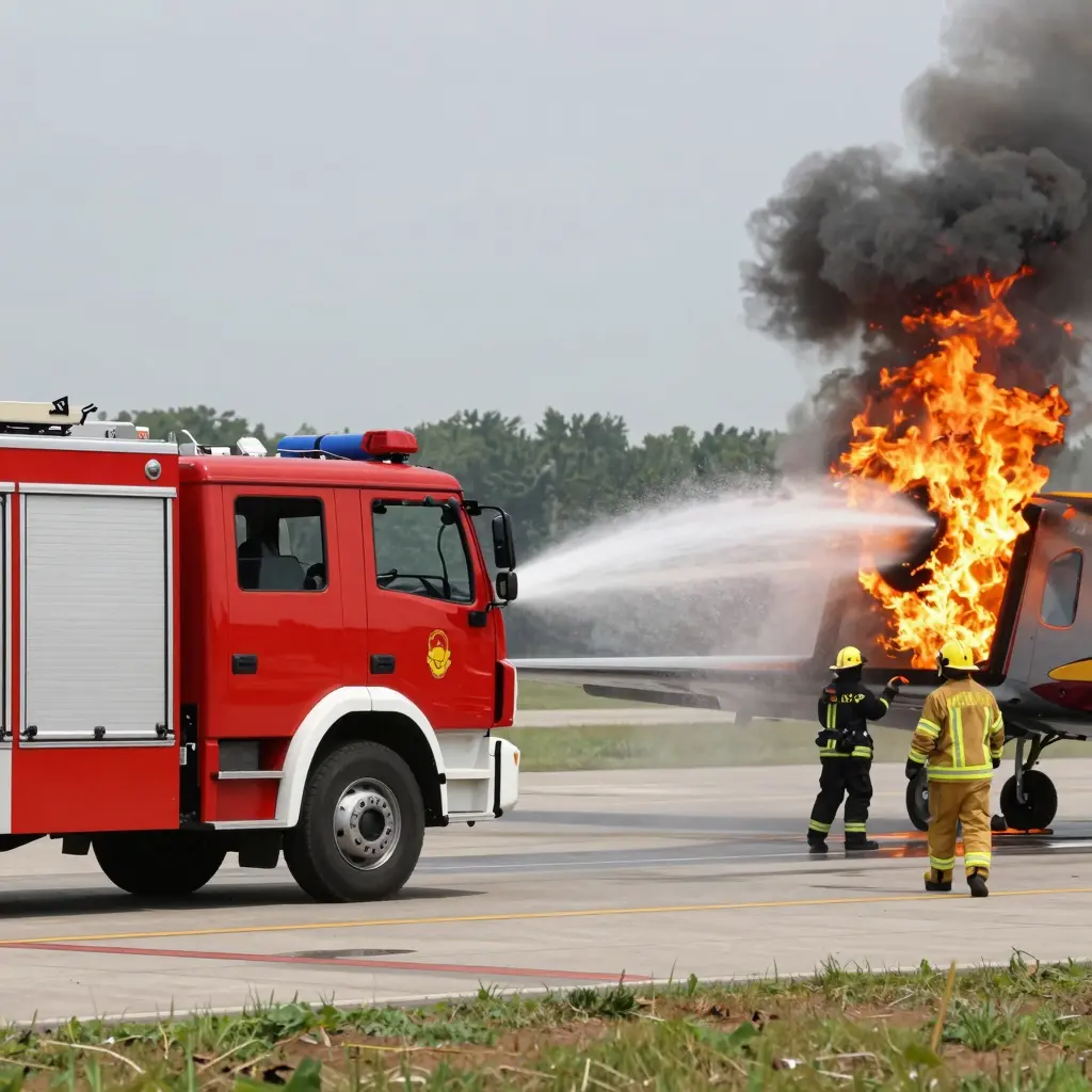 Airport Fire Truck in Action